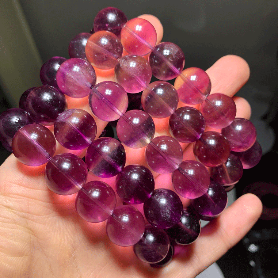 Wholesale Big Purple Fluorite Crystal Bracelet