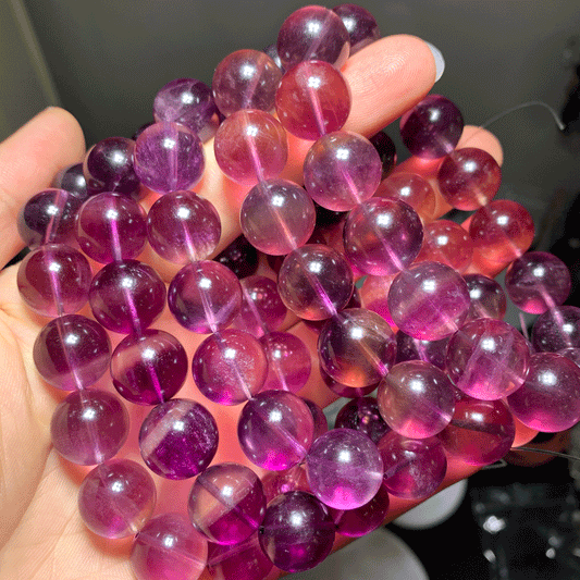 Wholesale Big Purple Fluorite Crystal Bracelet