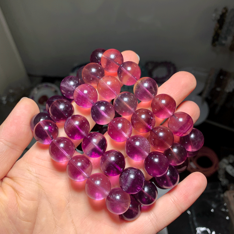 Wholesale Big Purple Fluorite Crystal Bracelet