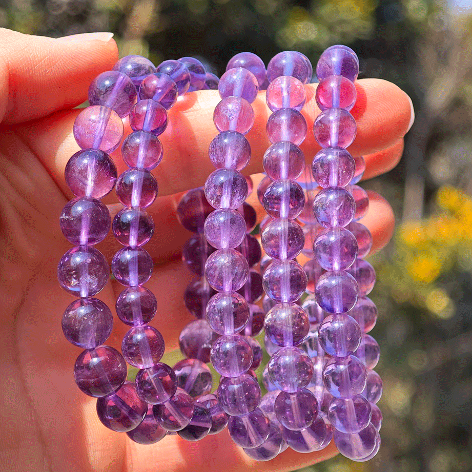 Wholesale Purple Fluorite Crystal Bracelet