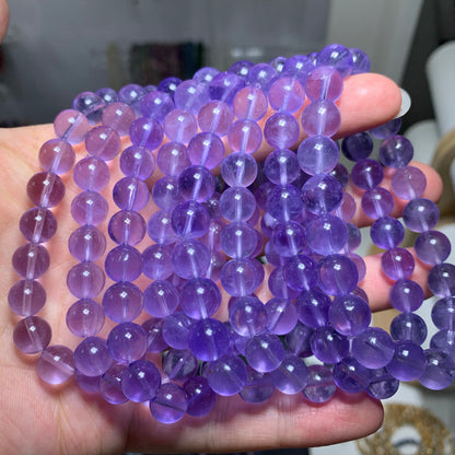 Wholesale Purple Clear Fluorite Crystal Bracelet