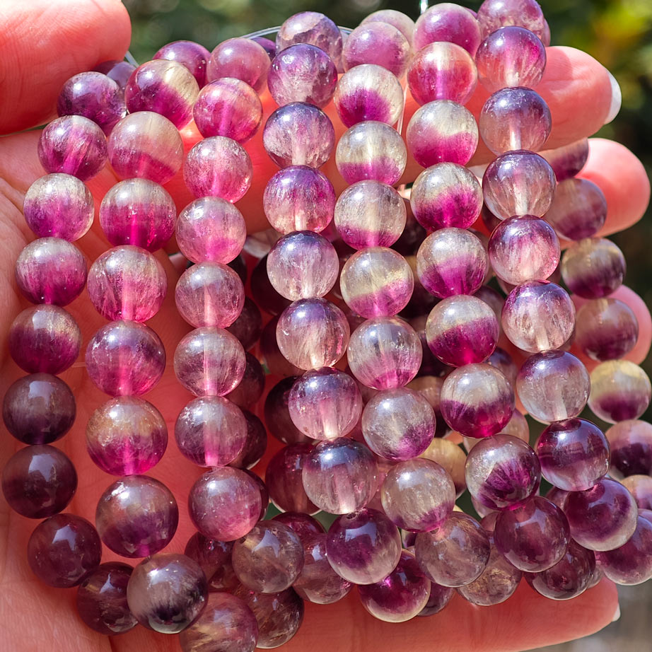 Wholesale Purple Silk Fluorite Crystal Bracelet