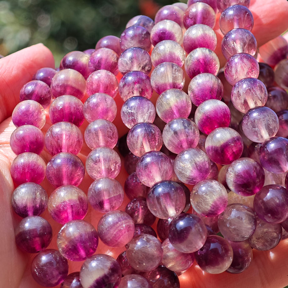 Wholesale Purple Silk Fluorite Crystal Bracelet