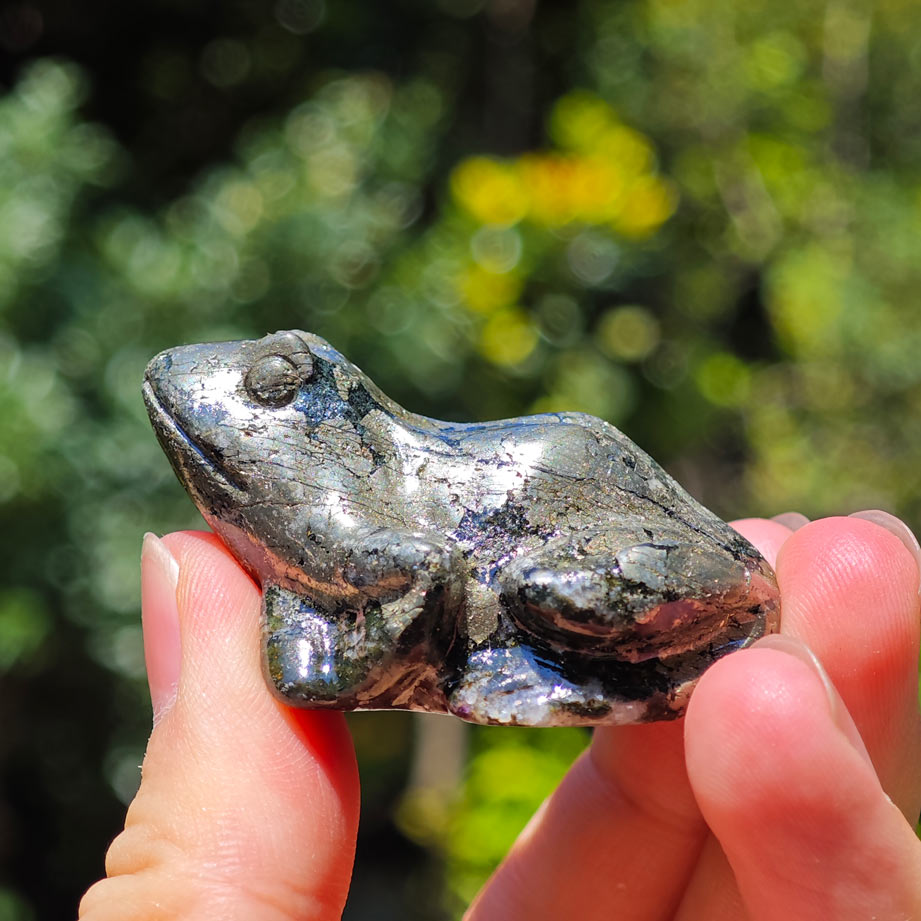 Wholesale Pyrite Crystal Frog