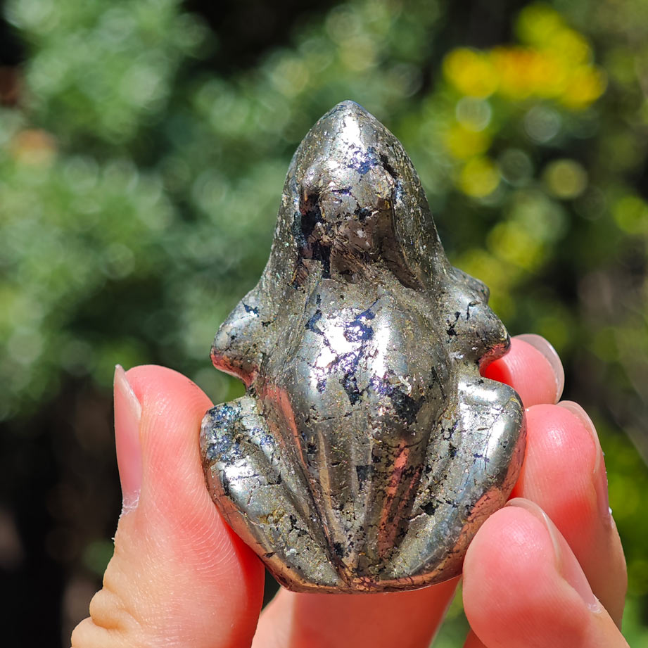 Wholesale Pyrite Crystal Frog