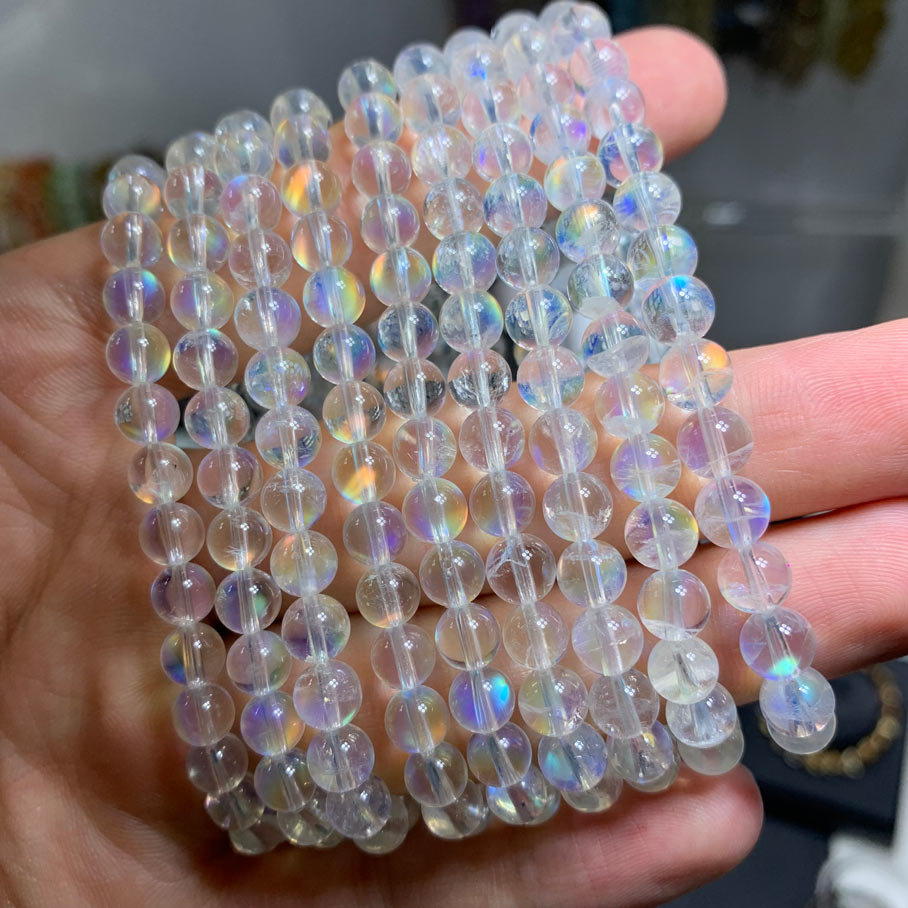 Wholesale Madagascar Rainbow Moonstone Crystal Bracelet