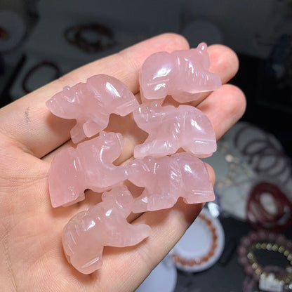 Wholesale Rose Quartz Crystal Bear