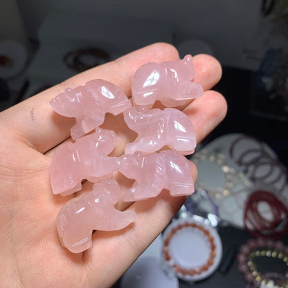 Wholesale Rose Quartz Crystal Bear