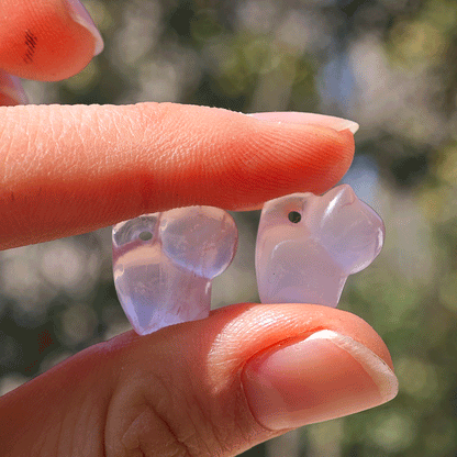 Wholesale Rose Quartz Crystal Cat Bear