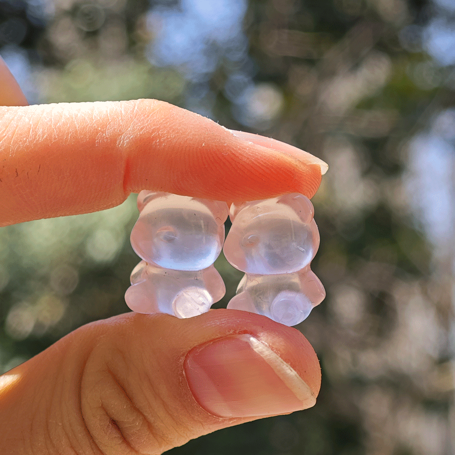 Wholesale Rose Quartz Crystal Cat Bear