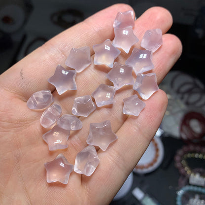 Wholesale Mini Clear Rose Quartz Crystal Star