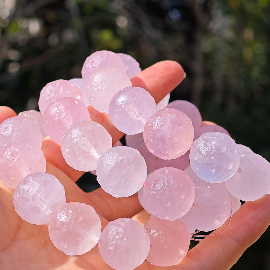 Wholesale Rose Quartz Crystal Moon Bracelet