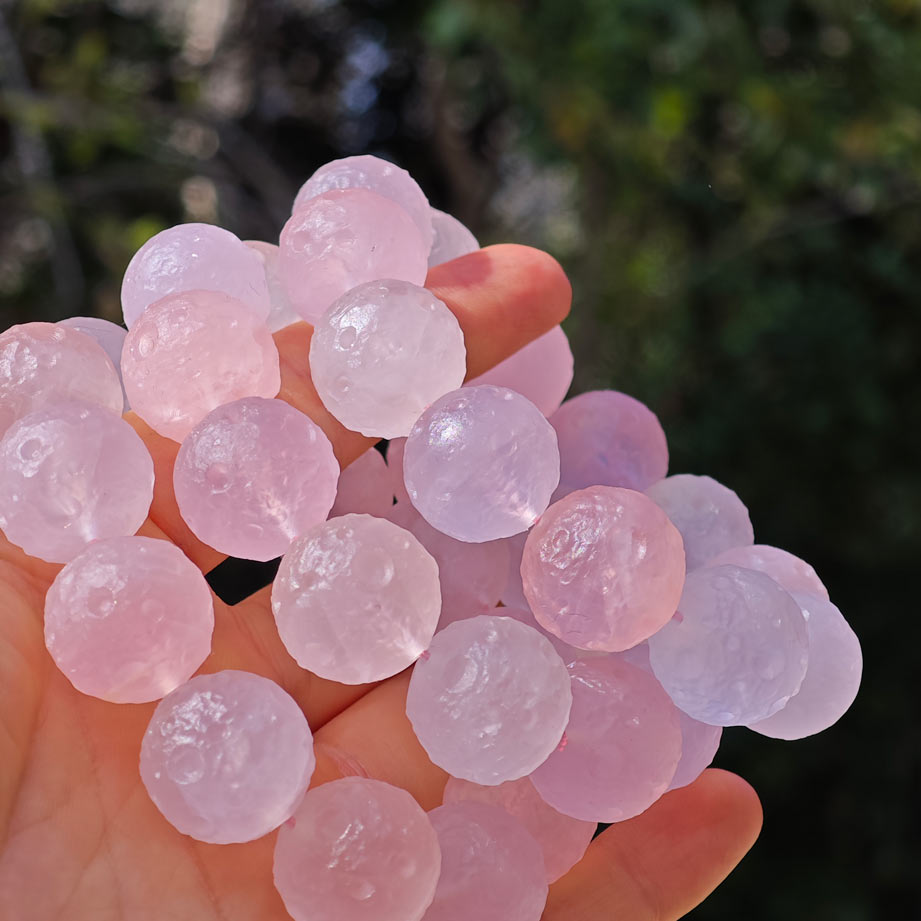 Wholesale Rose Quartz Crystal Moon Bracelet