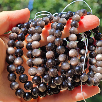 Wholesale Silver Obsidian Crystal Bracelet