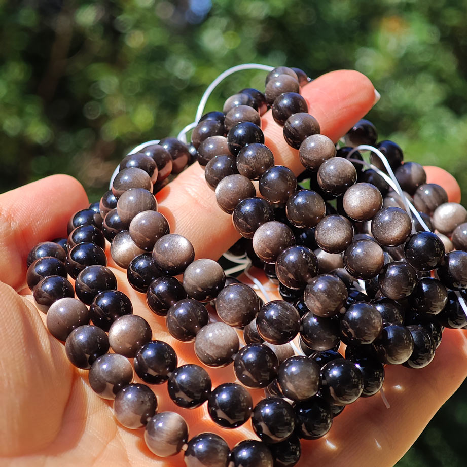 Wholesale Silver Obsidian Crystal Bracelet