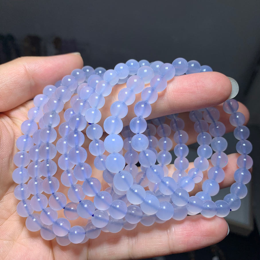 small blue chalcedony bracelet