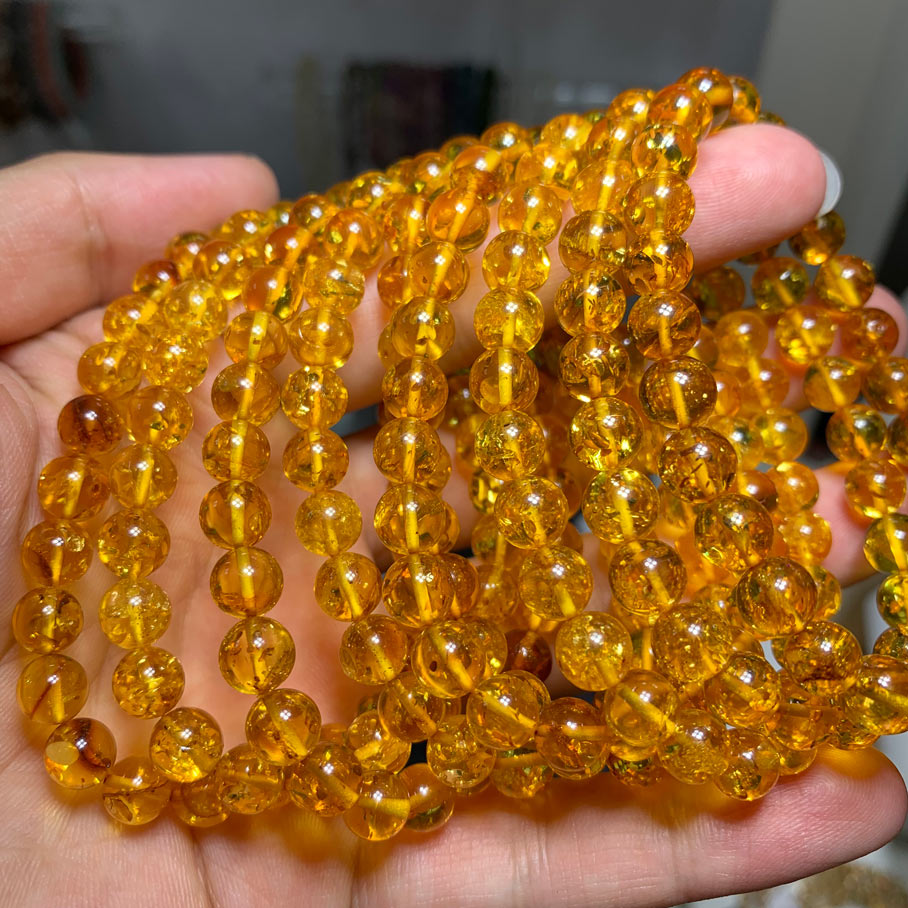 Wholesale Small Flower Amber Crystal Bracelet