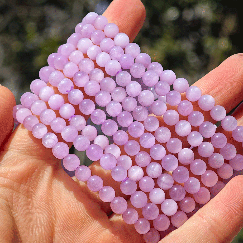 small kunzite bead